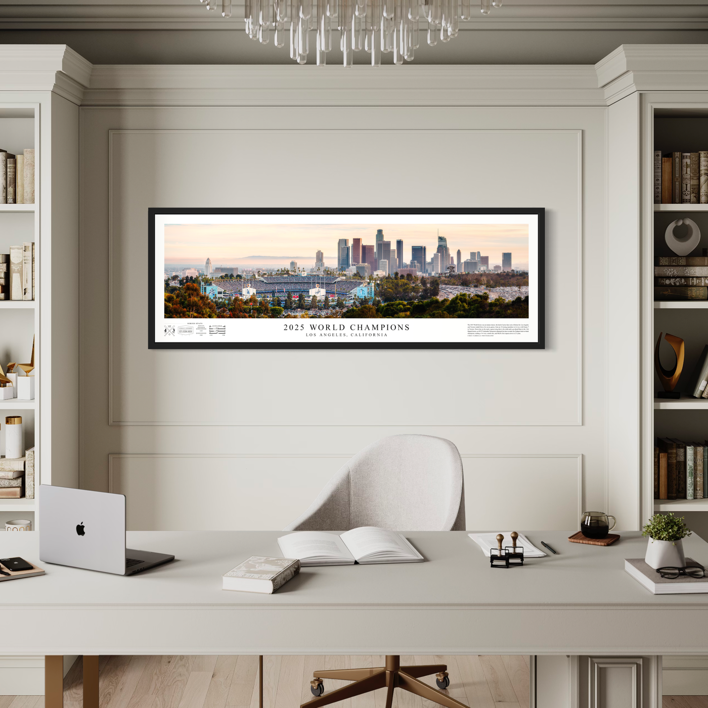 2025 Dodgers World Champions displayed in a styled room interior 6
