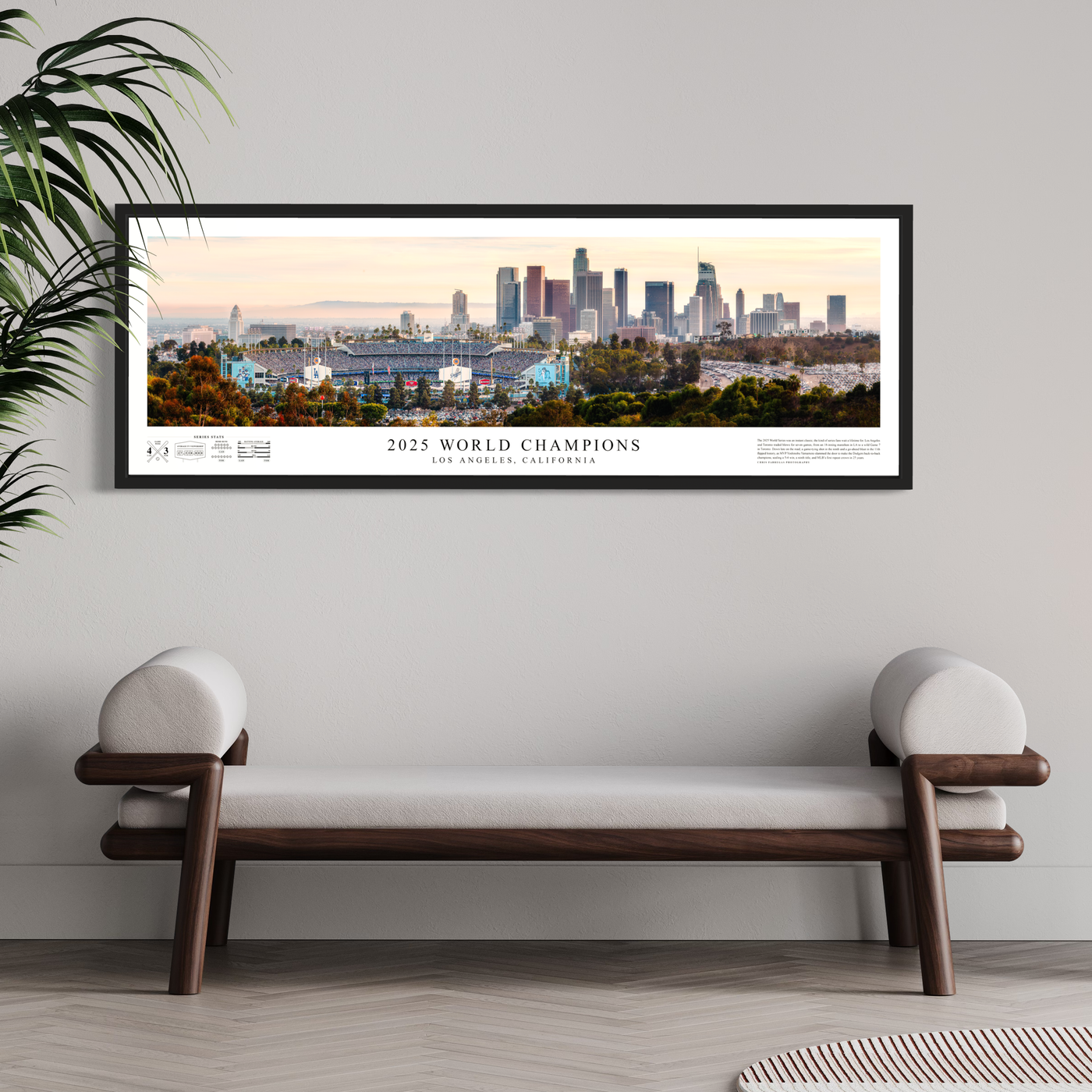 2025 Dodgers World Champions displayed in a styled room interior 5