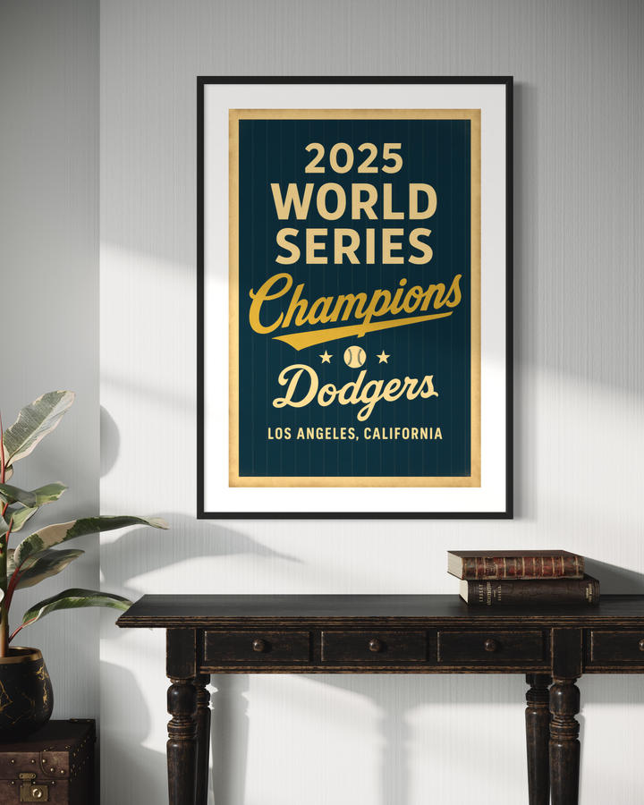 2025 World Series Champions Dodgers Poster Printable | Los Angeles Dodgers Vintage Wall Art | Instant JPEG Download Digital Download Chris Fabregas Fine Art Photography Wall Art print High-quality fine art photography print 