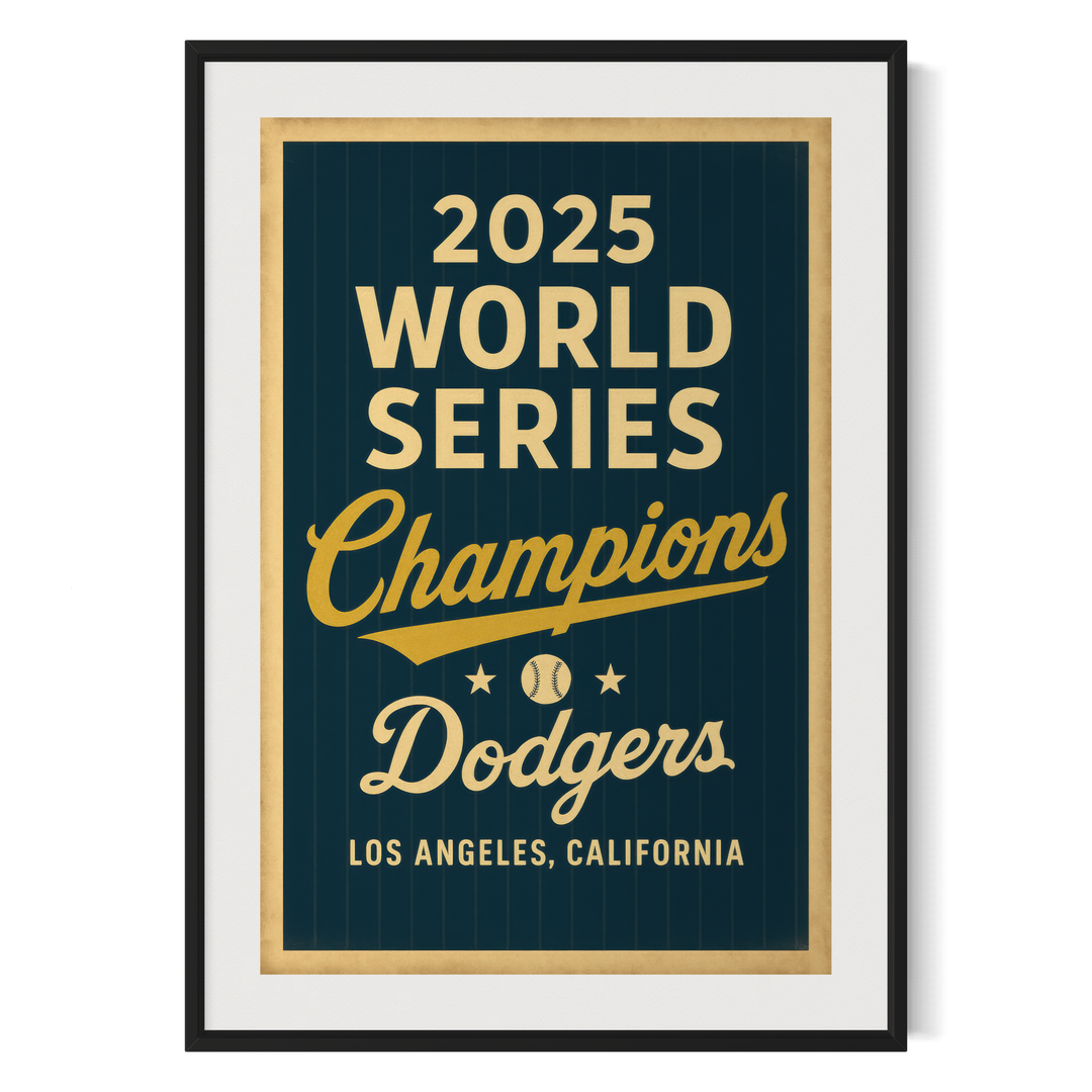 2025 World Series Poster Bundle (5 Prints) | Los Angeles vs Toronto | Dodger Stadium | World Champions + Championship Years | Vintage Baseball Wall Art | Digital Download Digital Download Chris Fabregas Fine Art Photography Wall Art print High-quality fine art photography print 