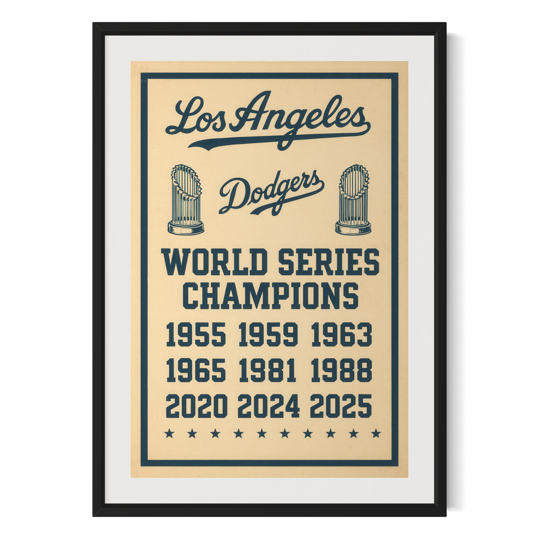 2025 World Series Poster Bundle (5 Prints) | Los Angeles vs Toronto | Dodger Stadium | World Champions + Championship Years | Vintage Baseball Wall Art | Digital Download Digital Download Chris Fabregas Fine Art Photography Wall Art print High-quality fine art photography print 