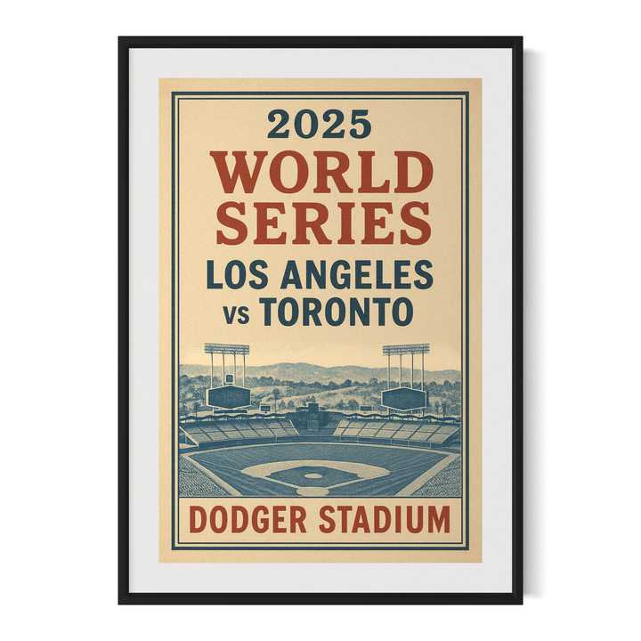 2025 World Series LA vs Toronto printable artwork preview
