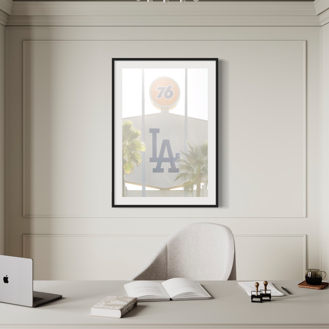 76 & LA – Chavez Ravine Sun Haze | Los Angeles Dodgers Baseball Fine Art Print Metal Print, Canvas, Acrylic, Inkjet Photo Chris Fabregas Photography Wall Art print High-quality fine art photography print 