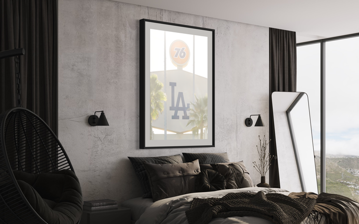 76 & LA – Chavez Ravine Sun Haze | Los Angeles Dodgers Baseball Fine Art Print Metal Print, Canvas, Acrylic, Inkjet Photo Chris Fabregas Photography Wall Art print High-quality fine art photography print 