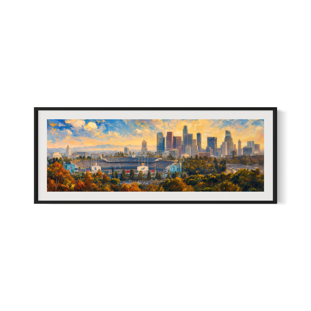 Dodger Stadium & Los Angeles Skyline — Signed Limited Edition /25