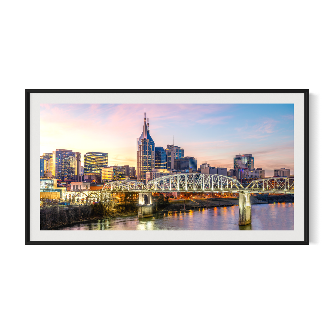 Nashville Skyline & Pedestrian Bridge — Limited Edition /50