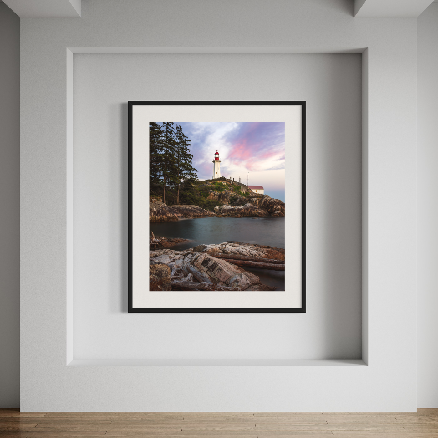 Lighthouse Park Vancouver Limited Edition displayed in a contemporary room interior