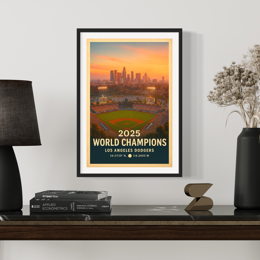 Dodger Stadium Sunset – Los Angeles Dodgers 2025 World Champions Digital Print Digital Download Chris Fabregas Fine Art Photography Wall Art print High-quality fine art photography print 