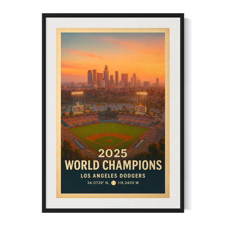 Dodger Stadium Sunset – Los Angeles Dodgers 2025 World Champions Digital Print Digital Download Chris Fabregas Fine Art Photography Wall Art print High-quality fine art photography print 