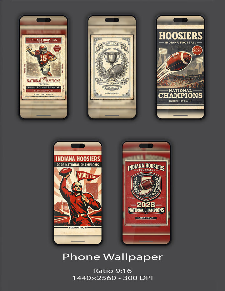 Indiana Football 2026 Champions — Digital Fan Pack Digital Download Chris Fabregas Fine Art Photography Wall Art print High-quality fine art photography print 