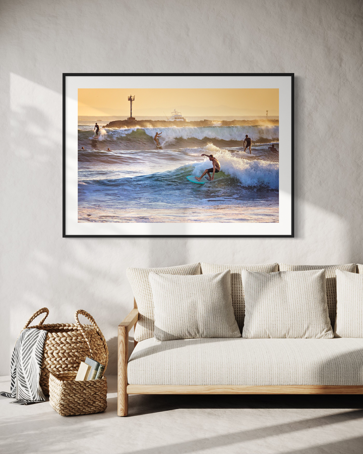 Party Waves – Seal Beach Surfer Fine Art Photography Print Metal, Wood, Canvas, Paper Chris Fabregas Photography Wall Art print High-quality fine art photography print 