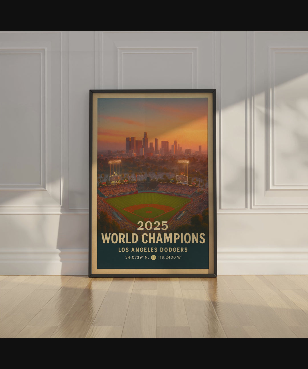 Dodger Stadium Sunset – Los Angeles Dodgers 2025 World Champions Digital Print