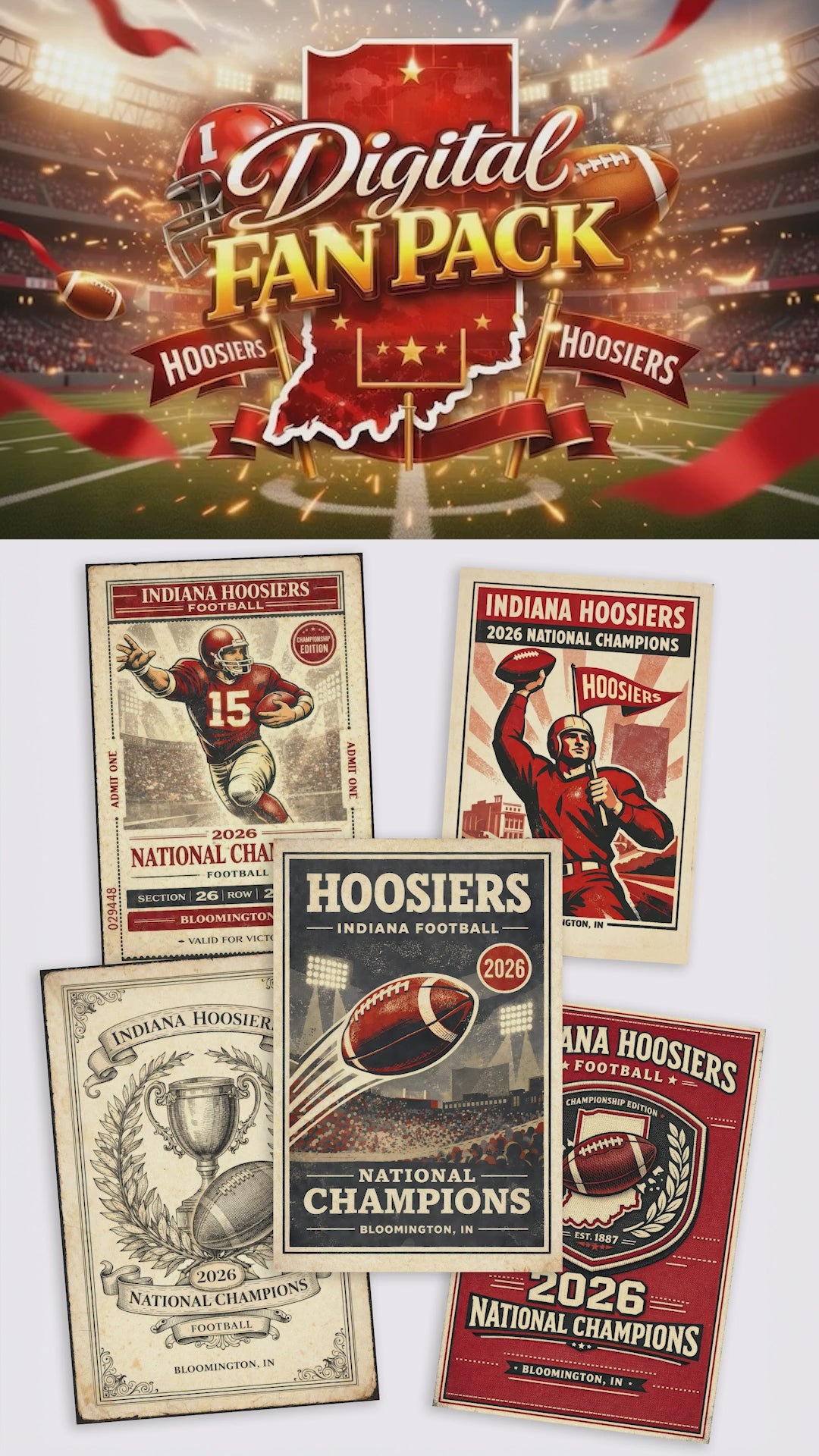 Indiana Football 2026 Champions — Digital Fan Pack