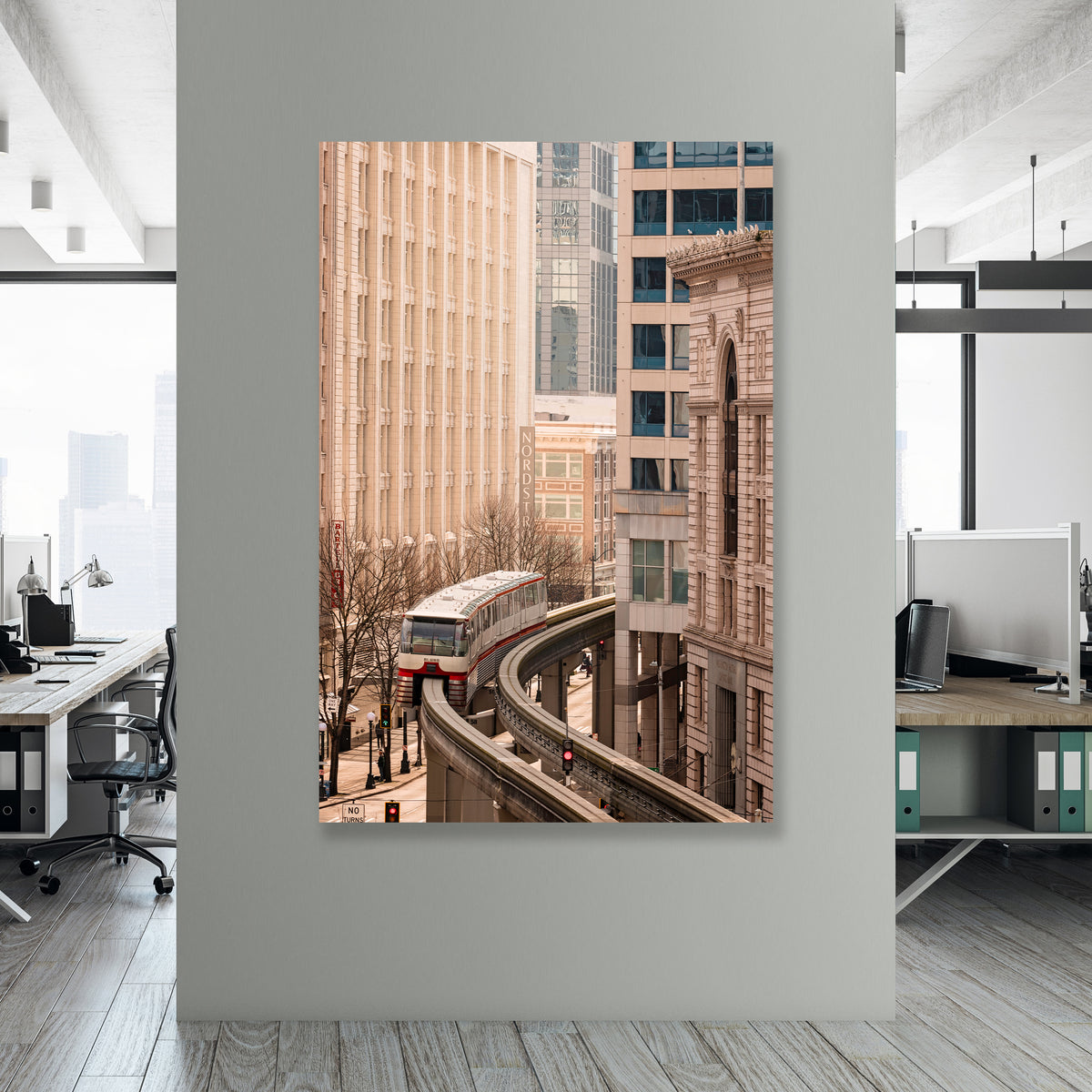 Seattle Monorail displayed in an elegant room interior