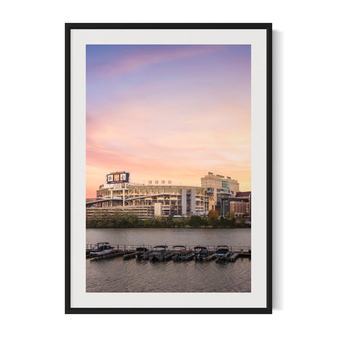 Sunrise Over Neyland Stadium — Limited Edition Fine Art Print Metal Print, Canvas, Acrylic, Inkjet Photo Chris Fabregas Photography Wall Art print High-quality fine art photography print 