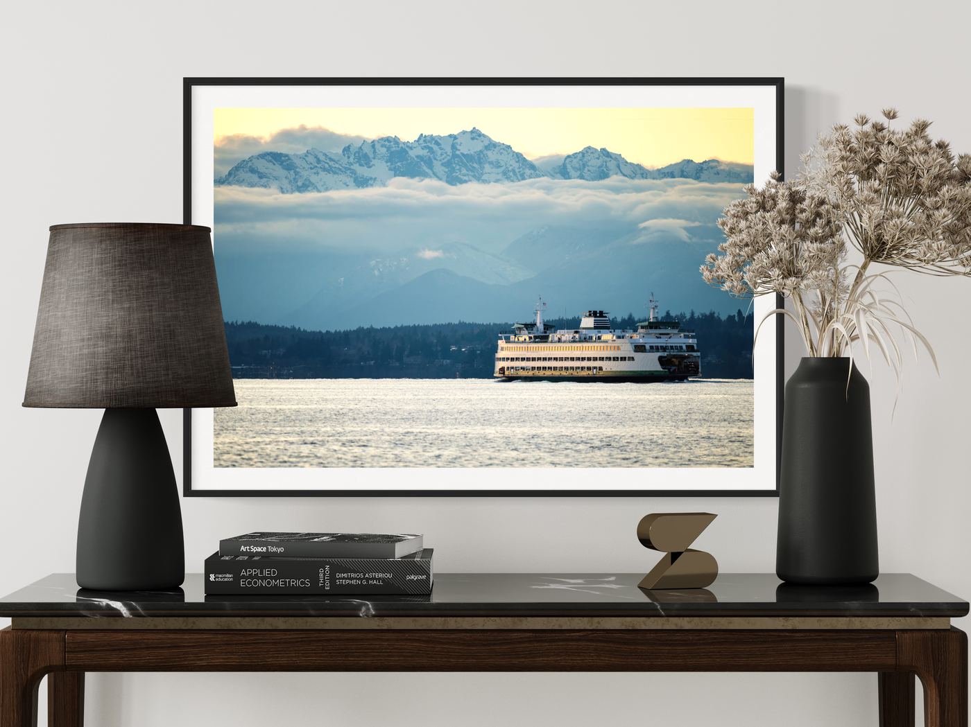 Washington State Ferry Pacific Northwest displayed in a styled room interior