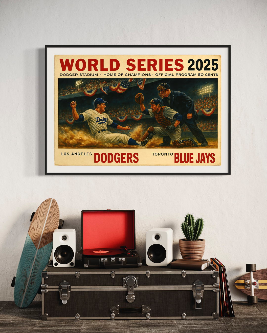 2025 World Series Dodgers vs Blue Jays Digital Poster alternate artwork preview 2