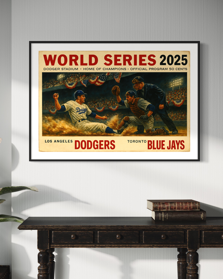 2025 World Series Dodgers vs Blue Jays Digital Poster alternate artwork preview 3