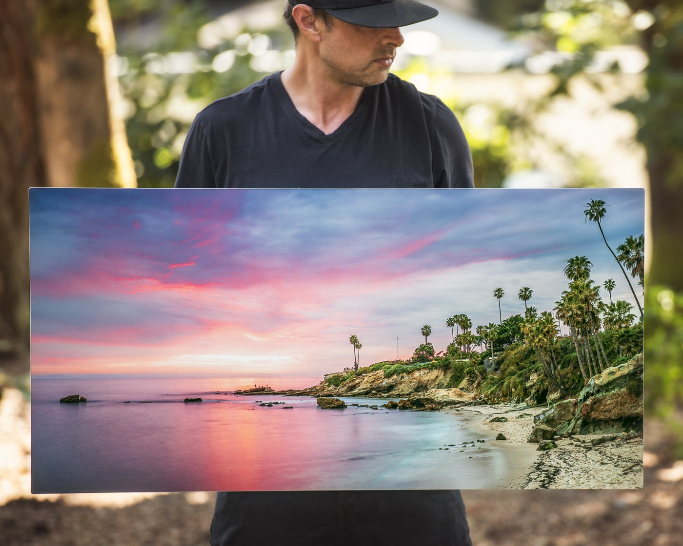 Laguna Beach Heisler Park Limited Edition displayed in an elegant room interior