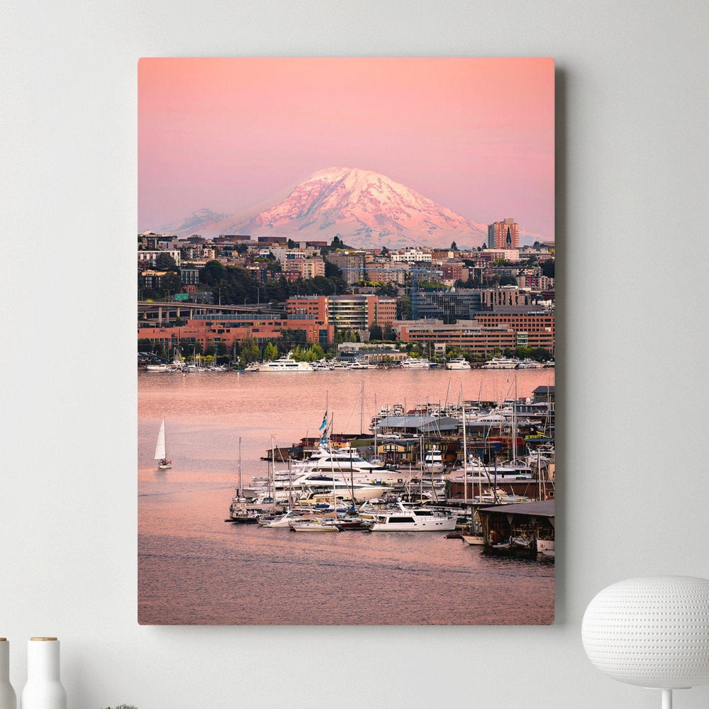 Seattle Lake Union & Mount Rainier fine art print preview