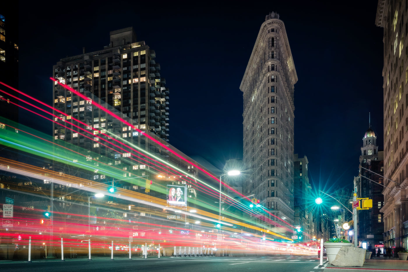 Flatiron Building New York City displayed in a styled room interior