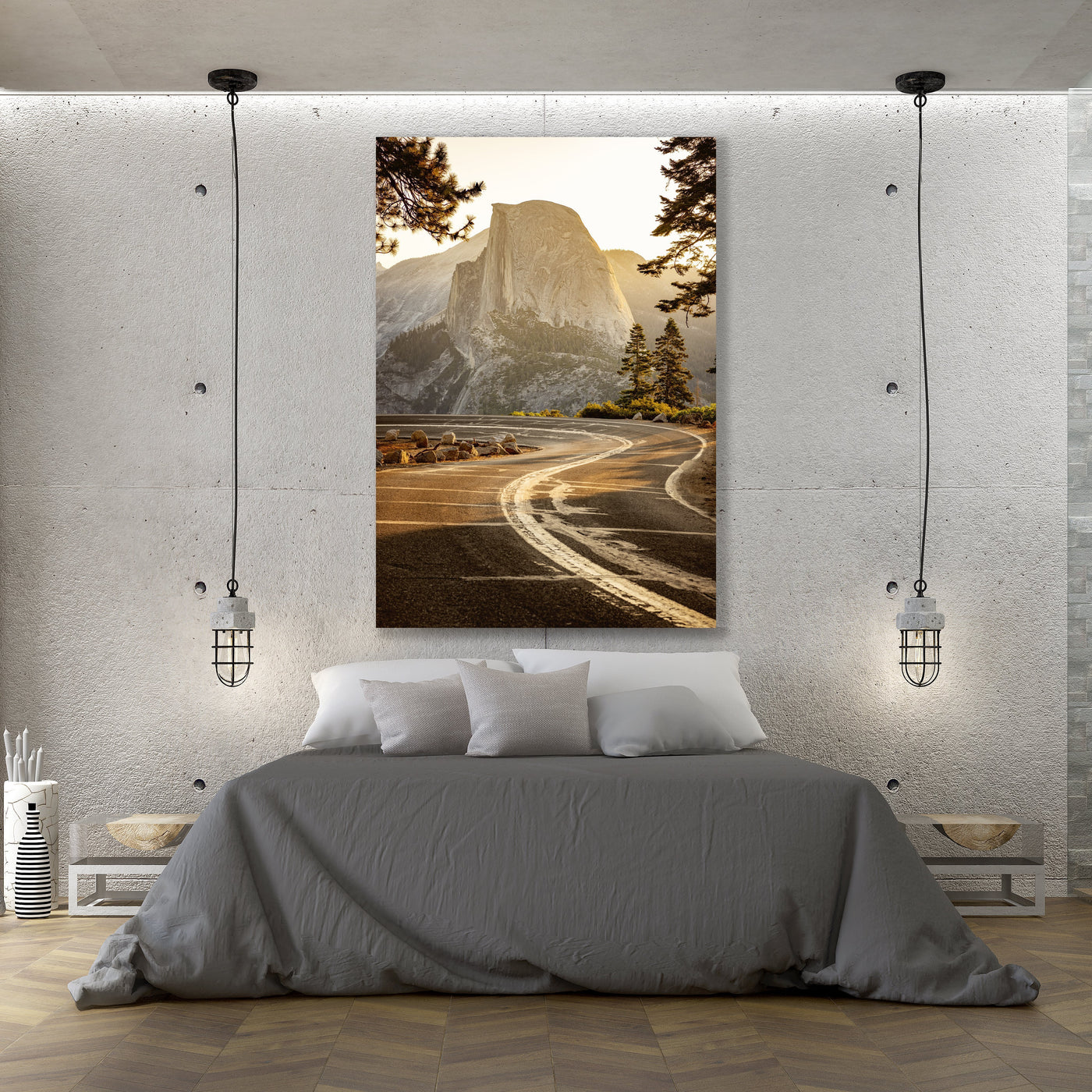 Half Dome Yosemite National Park displayed in a refined room interior