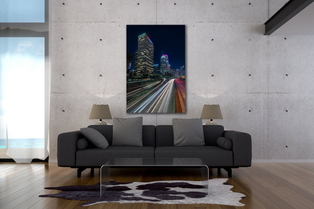 Los Angeles Night Long Exposure fine art print preview