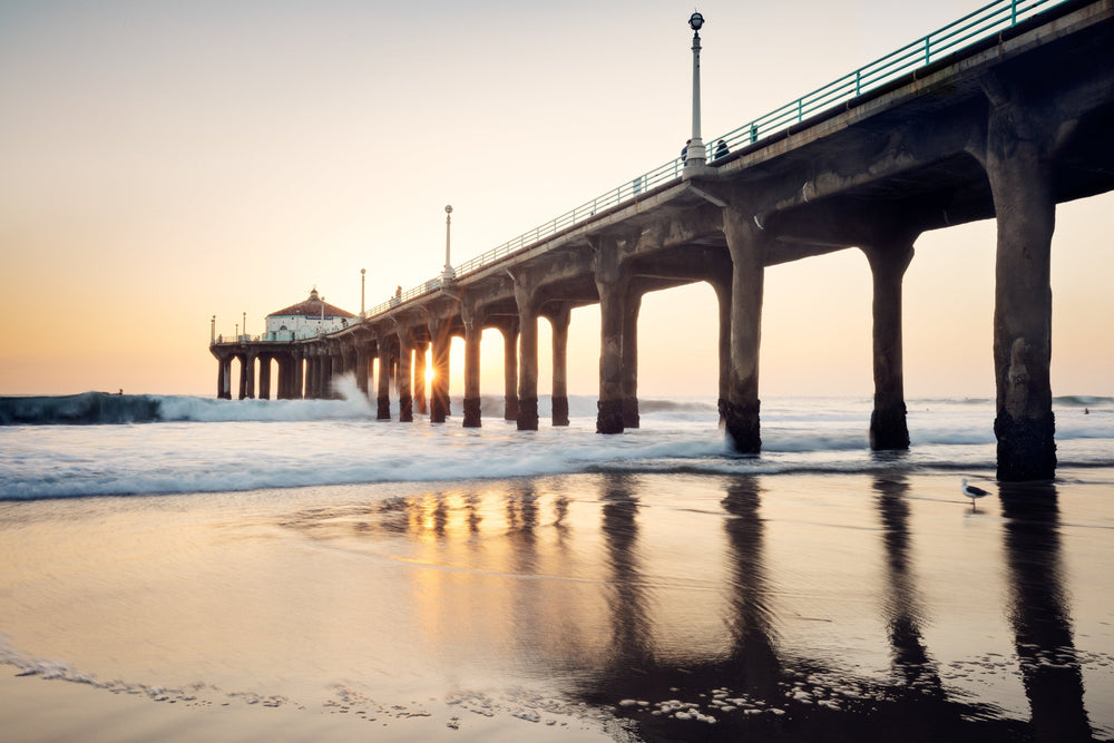 Manhattan Beach Pier Sunset fine art print preview