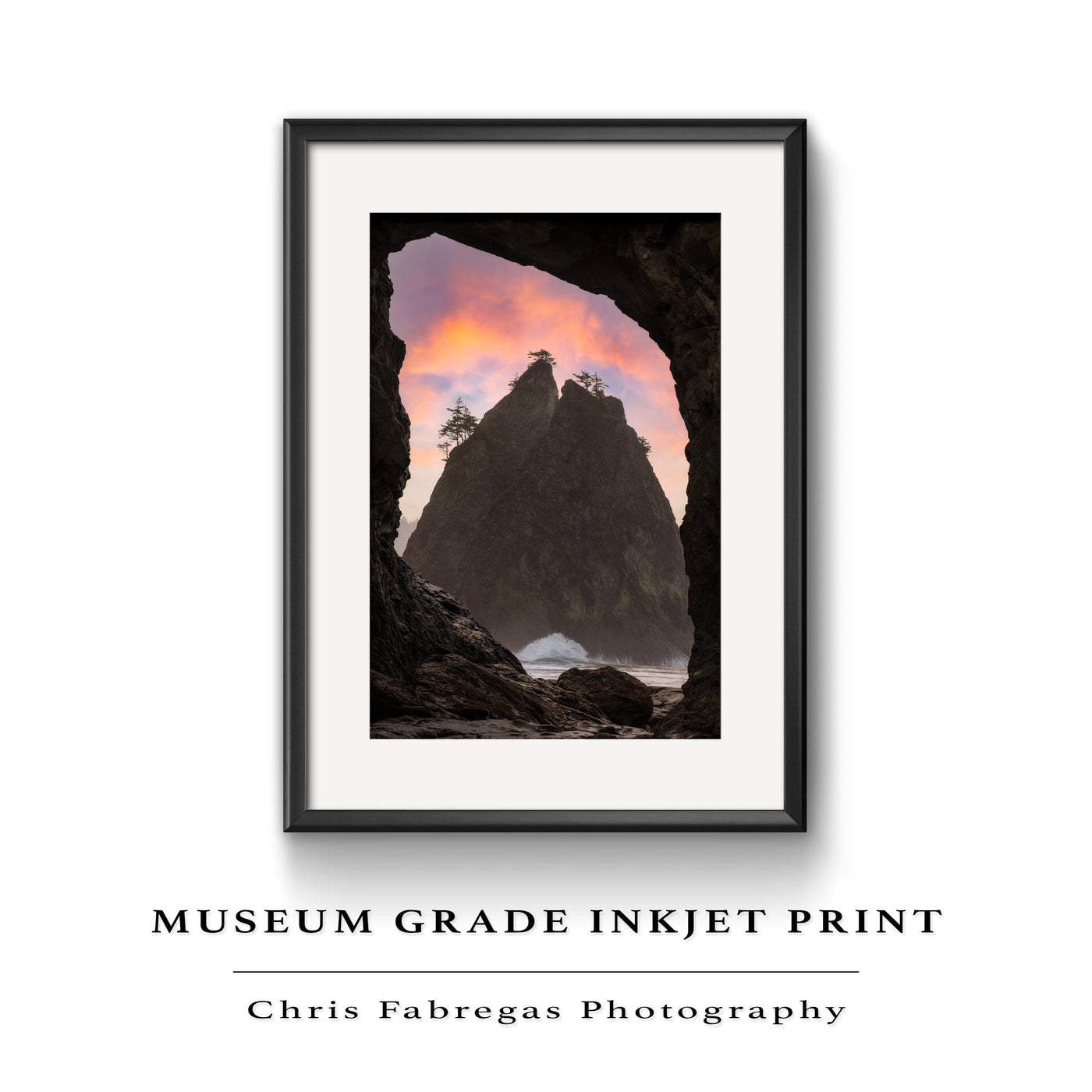 Rialto Beach Olympic National Park displayed in a refined room interior