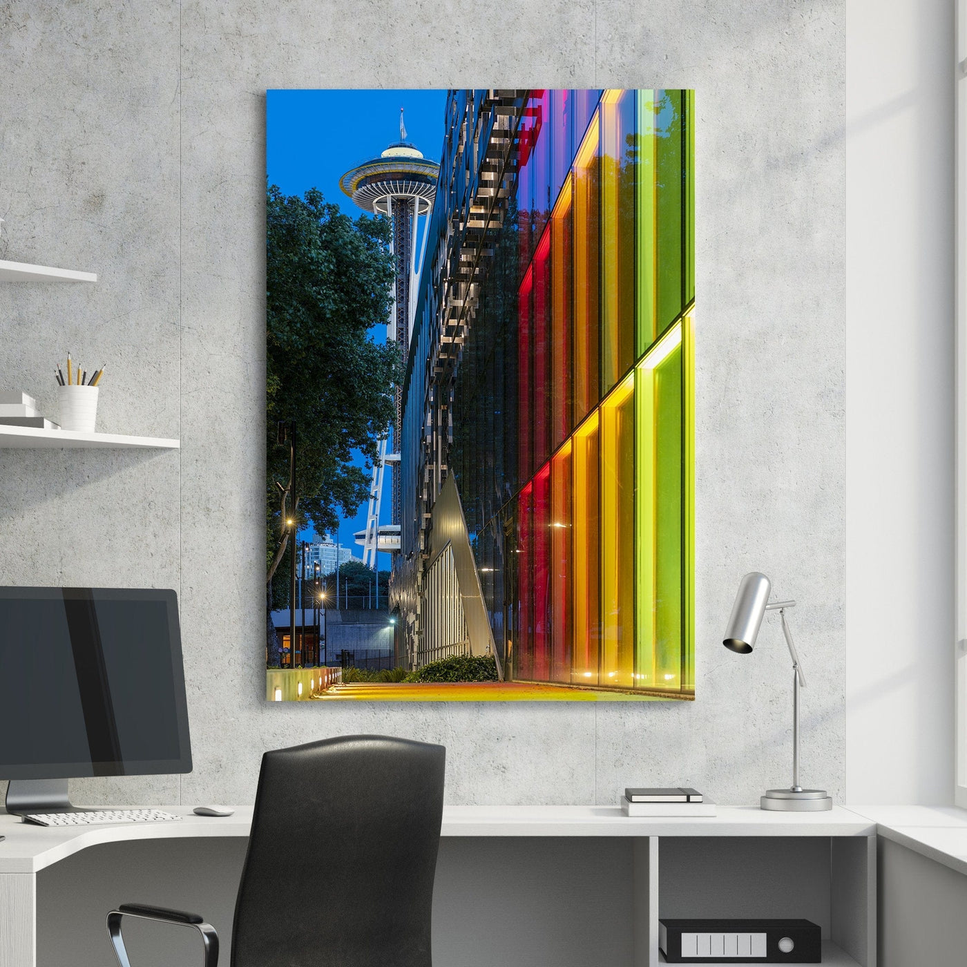 Seattle Great Wheel Breathe in the Beauty displayed in a styled room interior