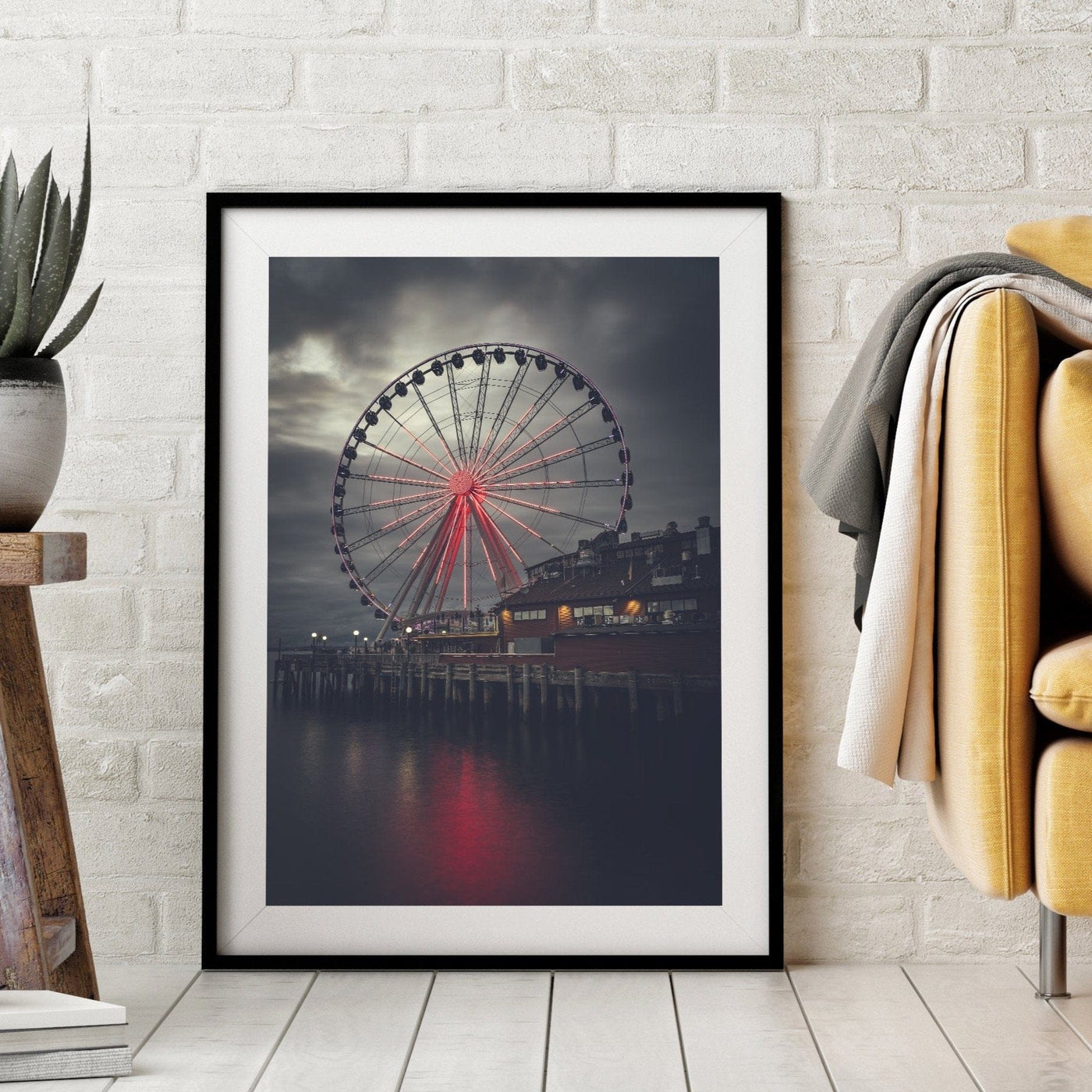 Seattle Great Wheel displayed in a contemporary room interior
