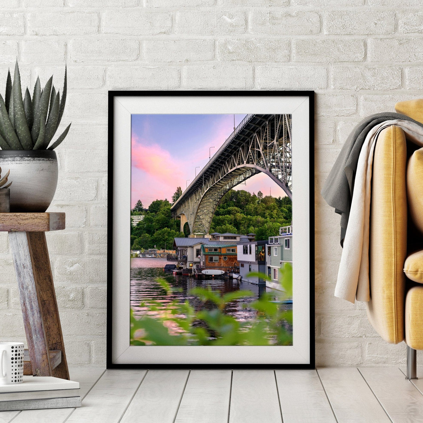 Seattle Houseboats Limited Edition displayed in a styled room interior