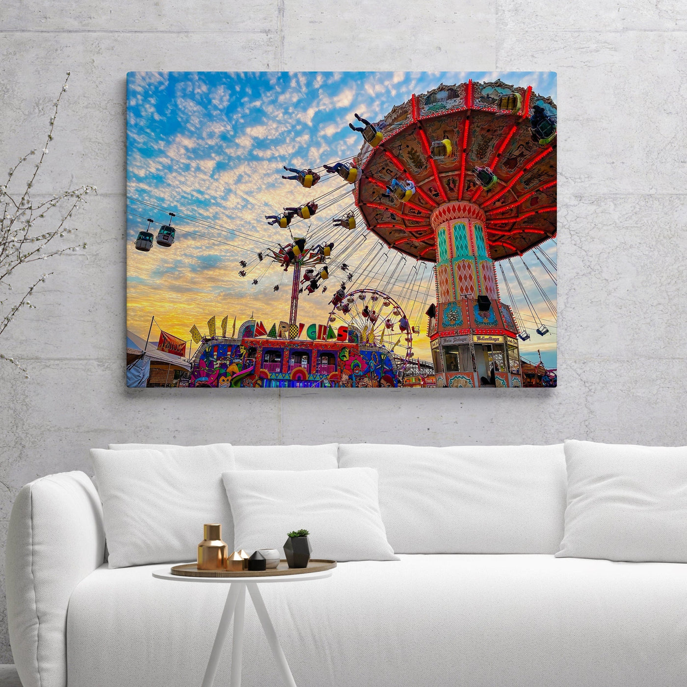 Washington State Fair Carnival displayed in a refined room interior