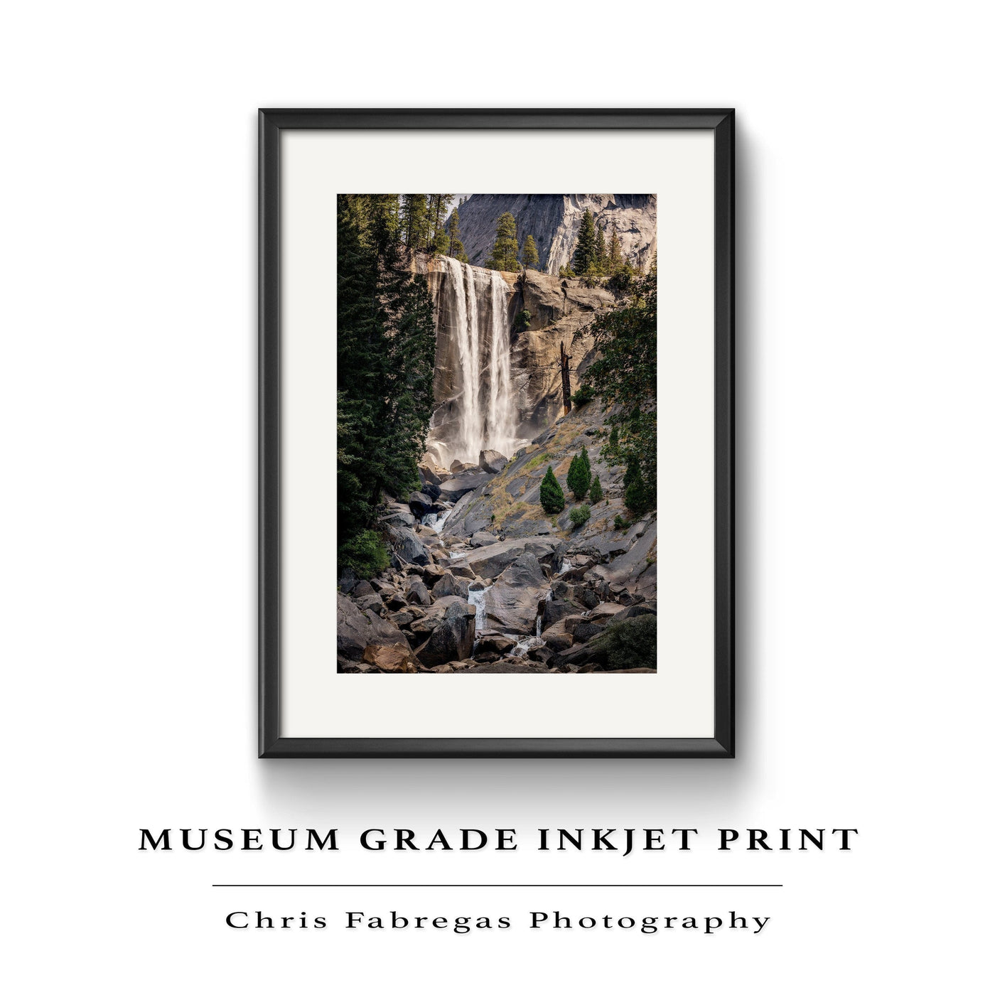 Yosemite Vernal Falls displayed in an elegant room interior