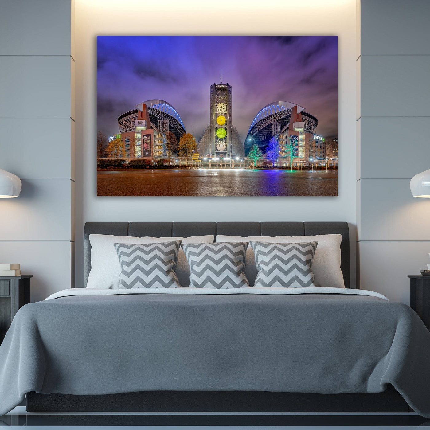 Seattle Lumen Field Fine Art Sports displayed in a refined room interior