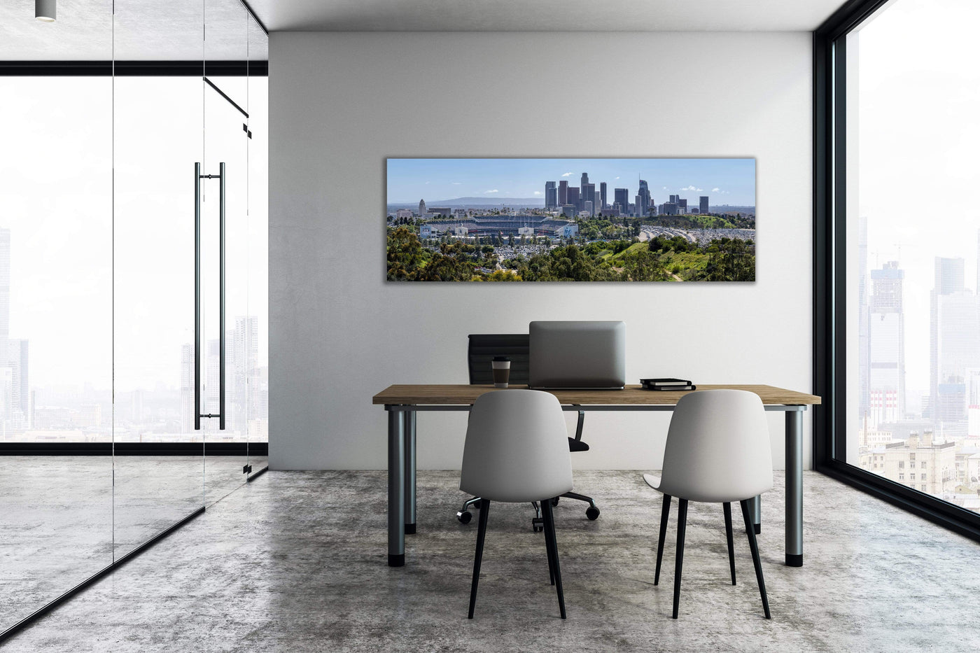 Dodger Stadium 2019 Opening Day Fine Art Print displayed in a styled room interior 4