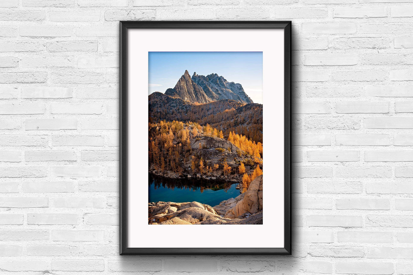 Prusik Peak Enchantments Washington displayed in a styled room interior