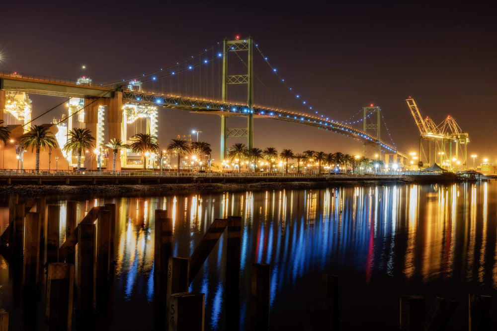 Vincent Thomas Bridge San Pedro Night fine art print preview
